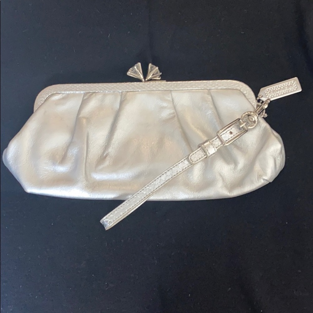 Coach Silver Python Clutch - image 4